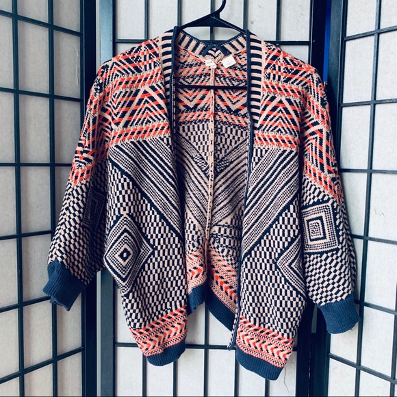 Anthropologie Sweaters - Anthropologie Moth Jaquard circle open cardigan